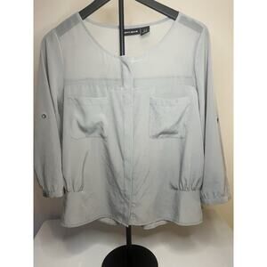 Gray Sheer Women's Top